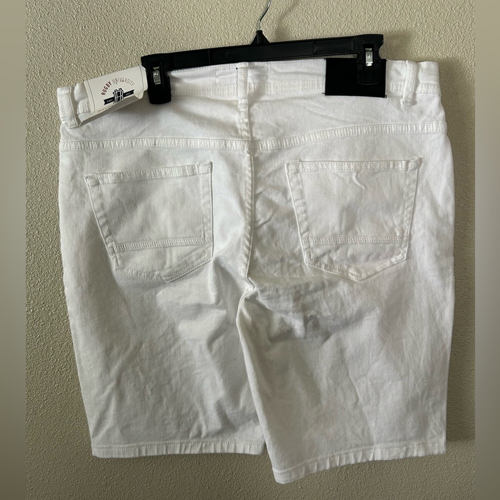 White Denim Jean Shorts for Men - Picture 2 of 4